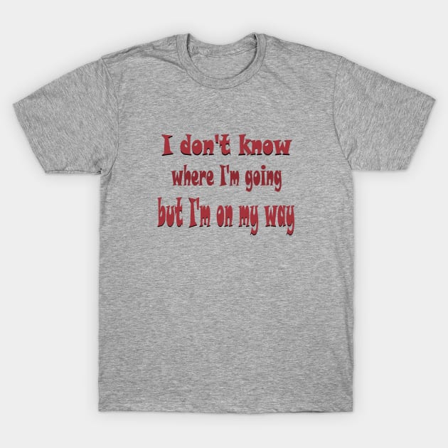 I don't know where I'm going T-Shirt by KJKlassiks